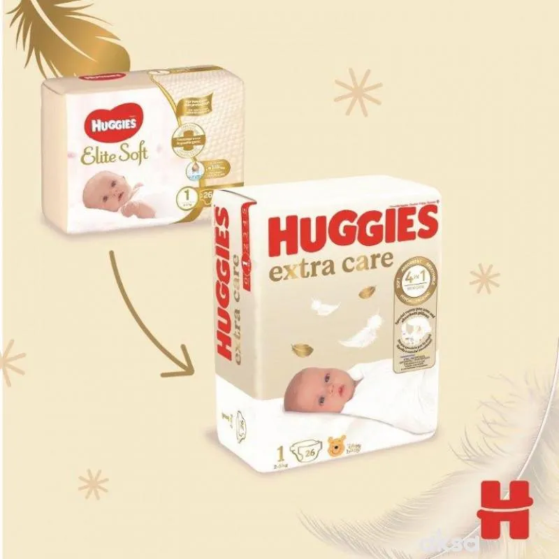 Huggies pelene esoft newborn 2-5kg 26kom