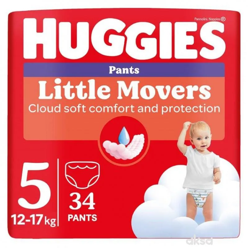 Huggies pelene pants jumbo 5 12-17kg 34kom