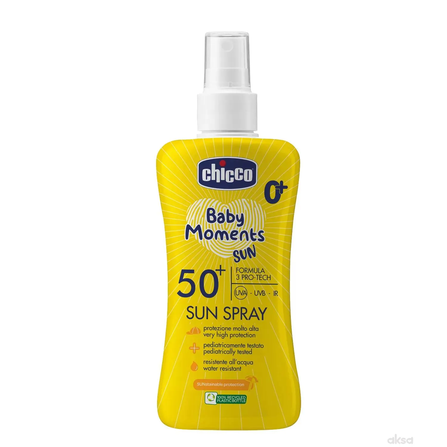 Chicco sprej za suncanje SPF50+, 150ml 