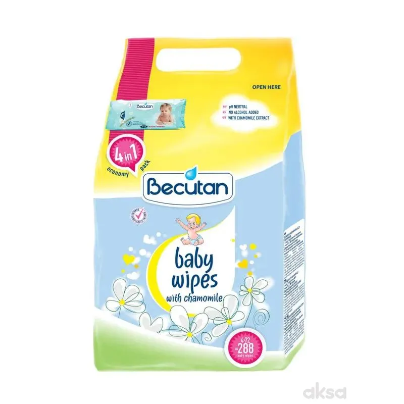 Becutan vlažne maramice 4x72kom