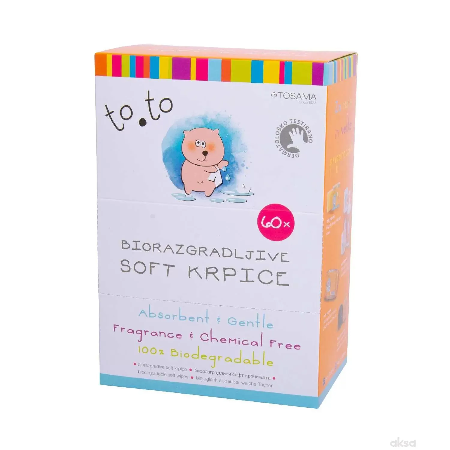 Tosama To.To biorazgradive soft krpice 60 kom
