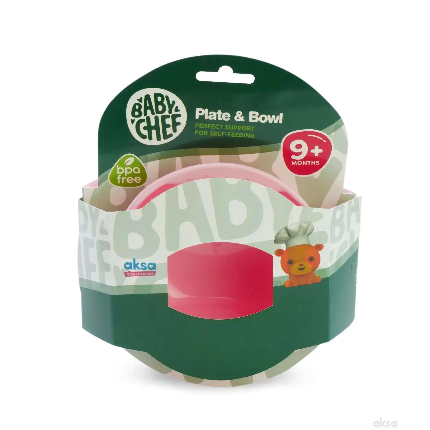 Baby Chef set tanjir i činija,roze