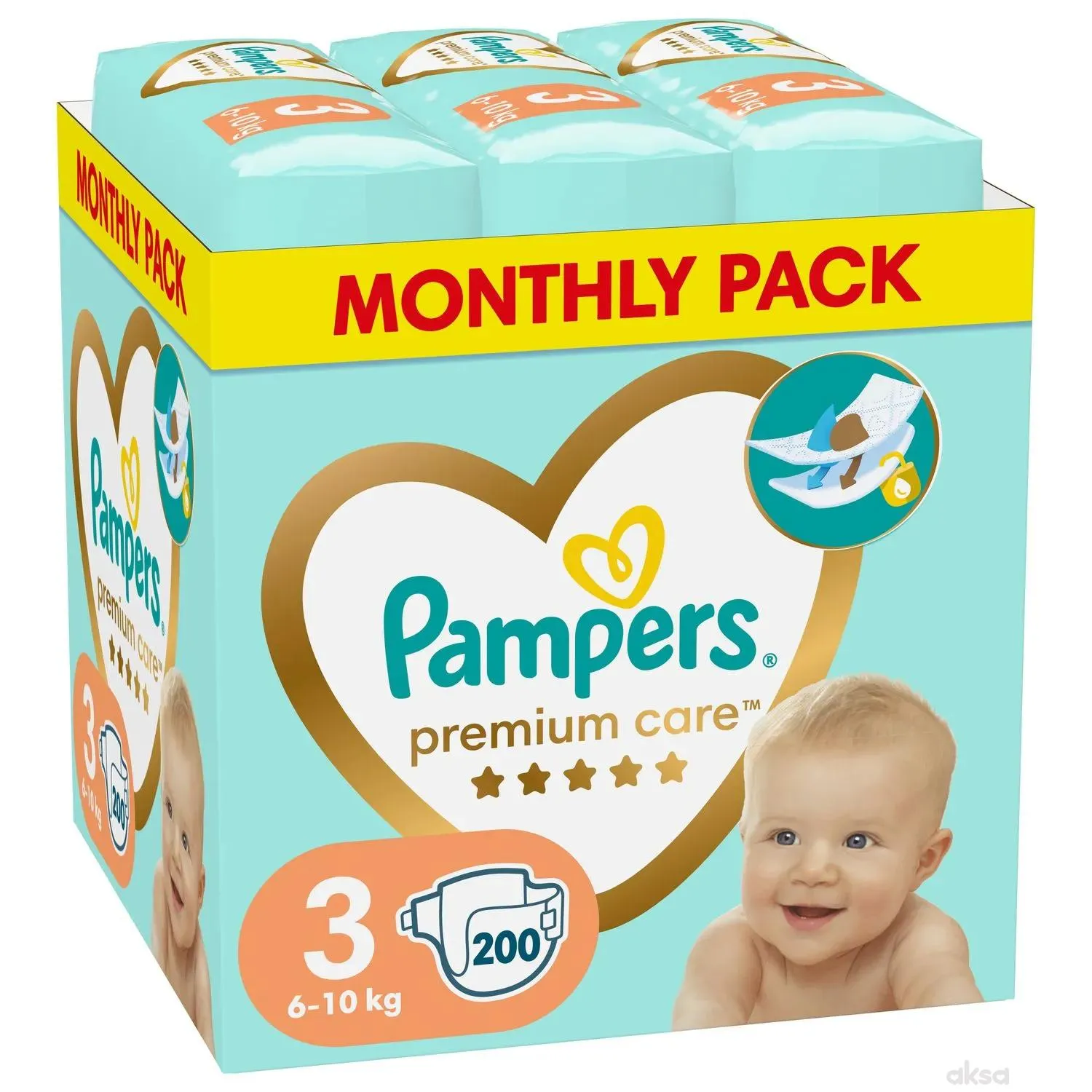 Pampers pelene MSB S3 6-10kg 200kom