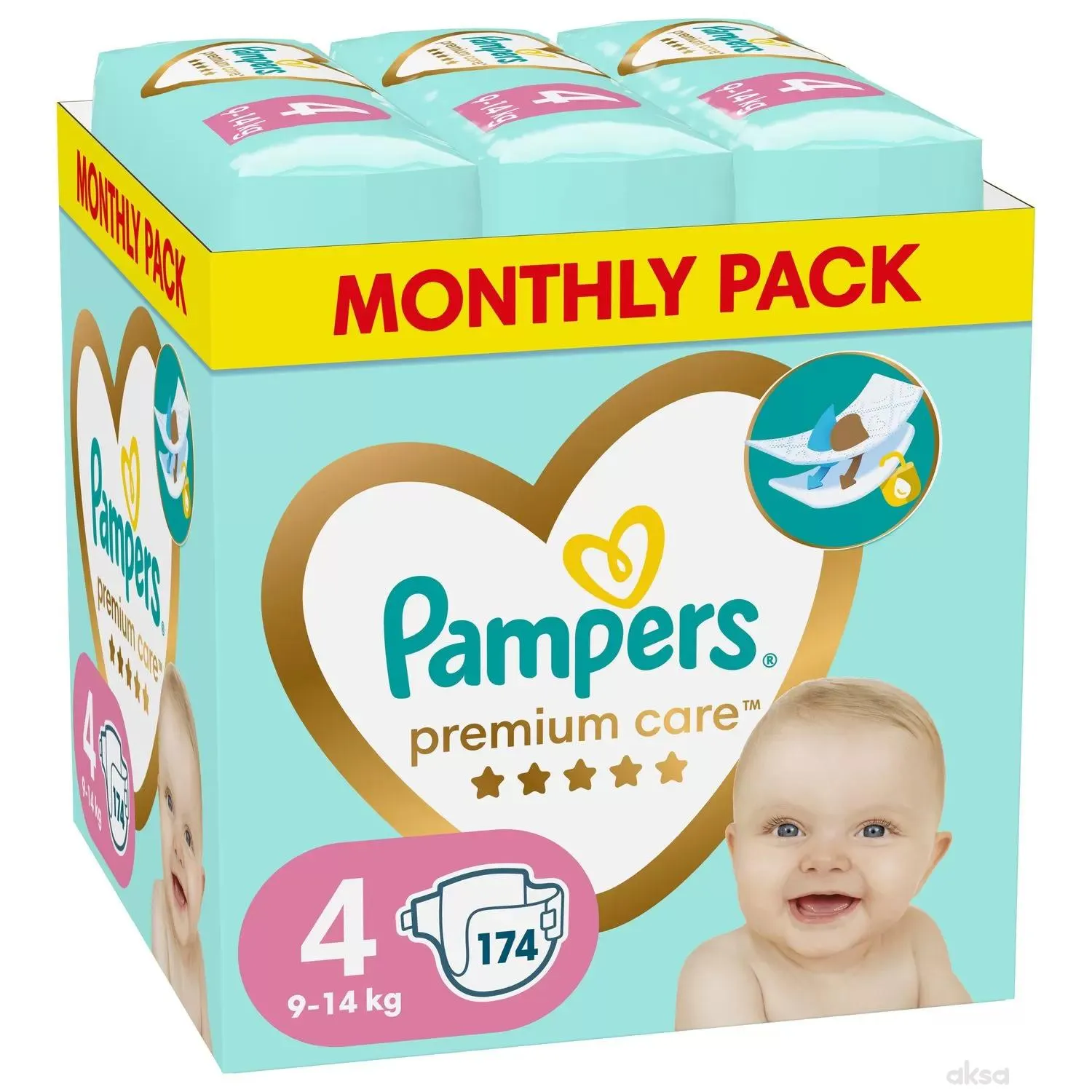 Pampers pants pelene MSB S4 9-14kg 174kom