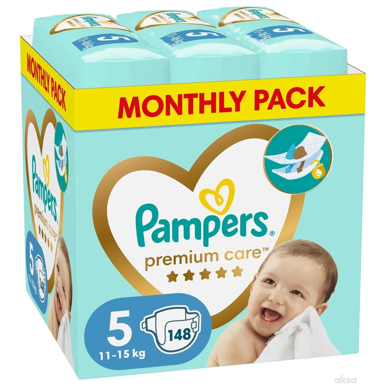 Pampers pelene MSB S5 11-15kg 148kom