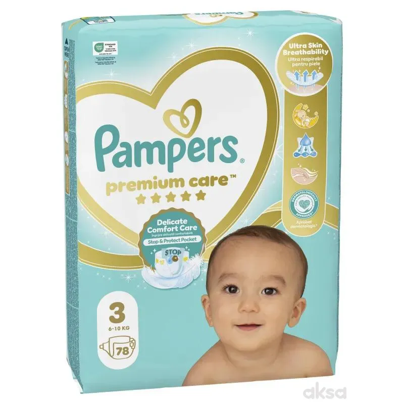 Pampers premium pants pelene JP S3 3-6kg 78kom 