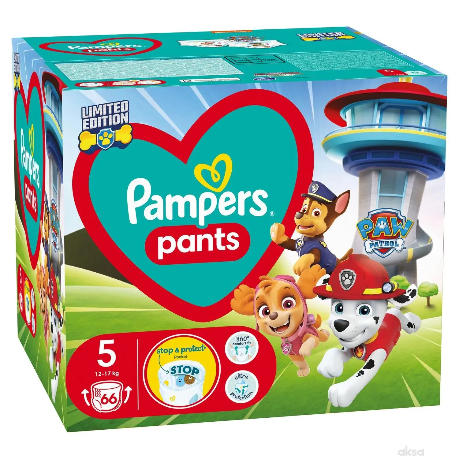 Pampers pants pelen Paw Patrol GPP S5 12-17kg66kom