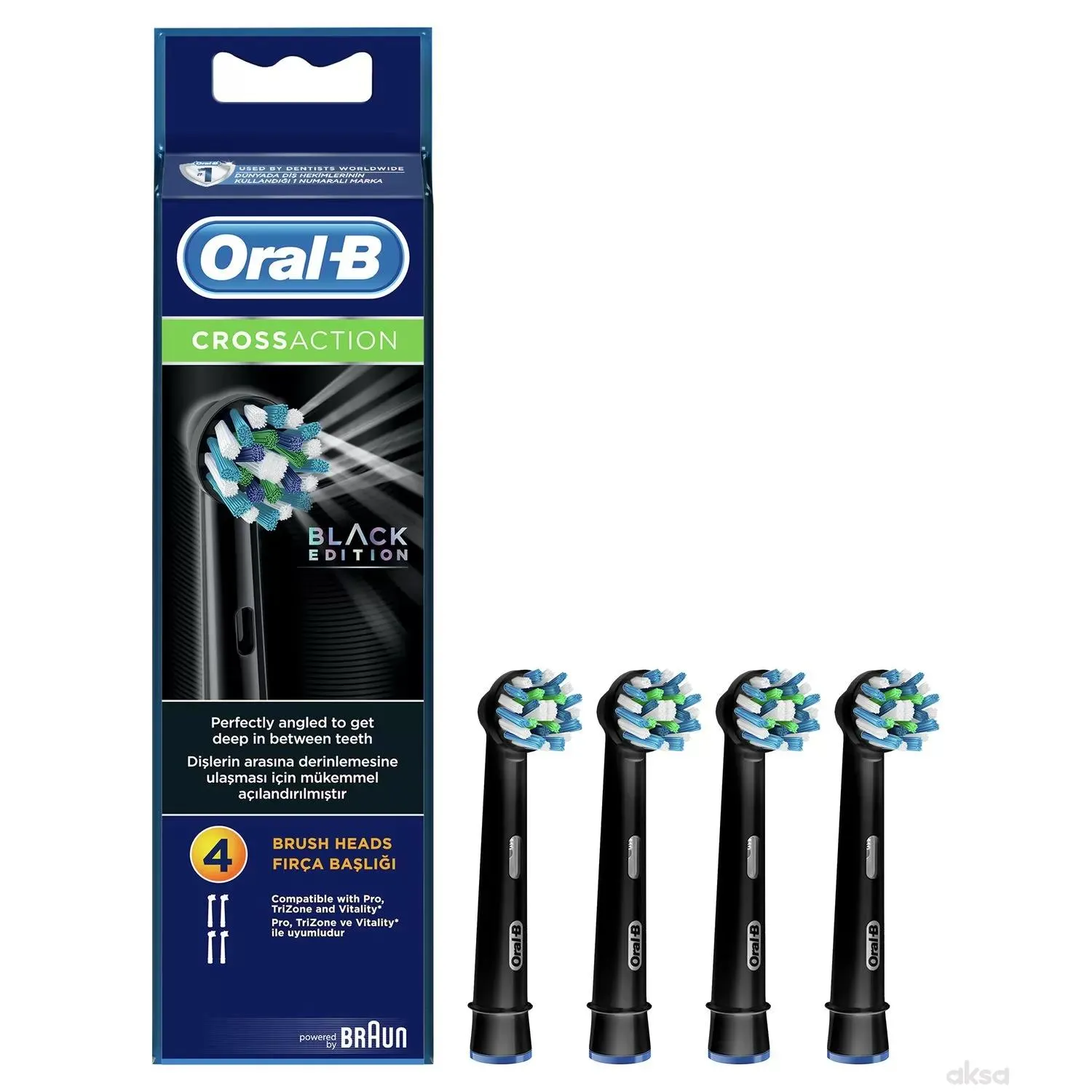 Oral B ulož za elek.Čet.za zube Cros Act.black4kom 