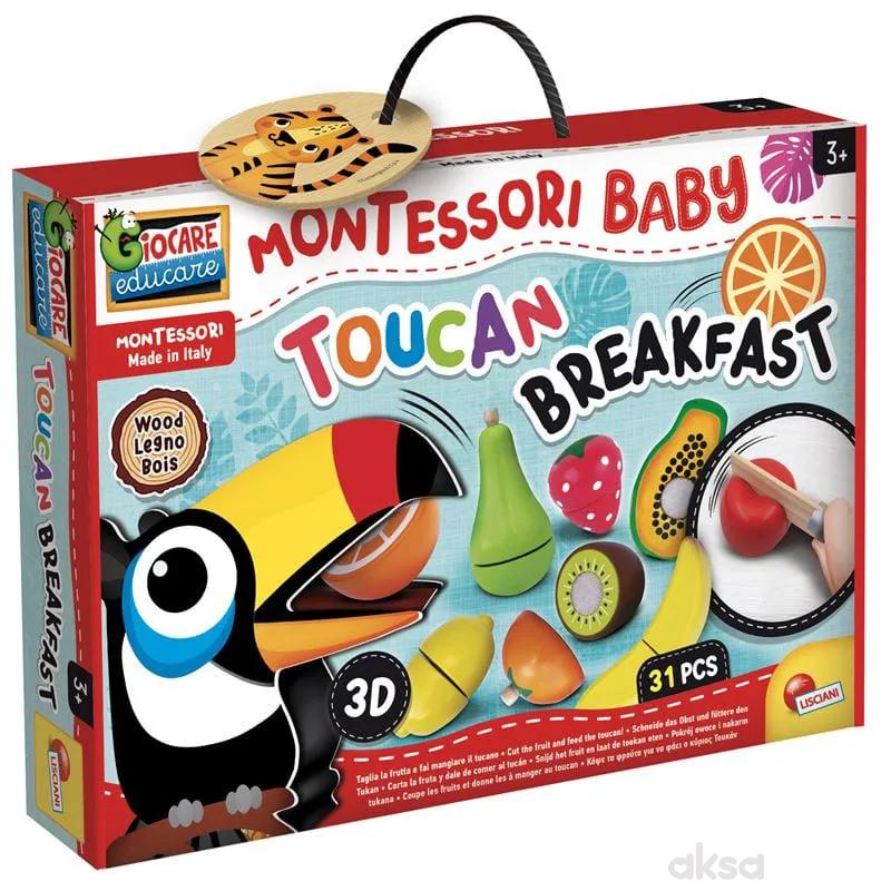 Montessori baby drveni set:Tukan 
