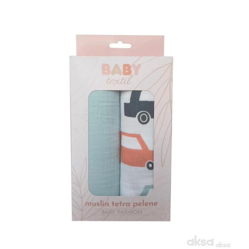 Baby Textil tetra pelene od muslina 2/1 Autići 