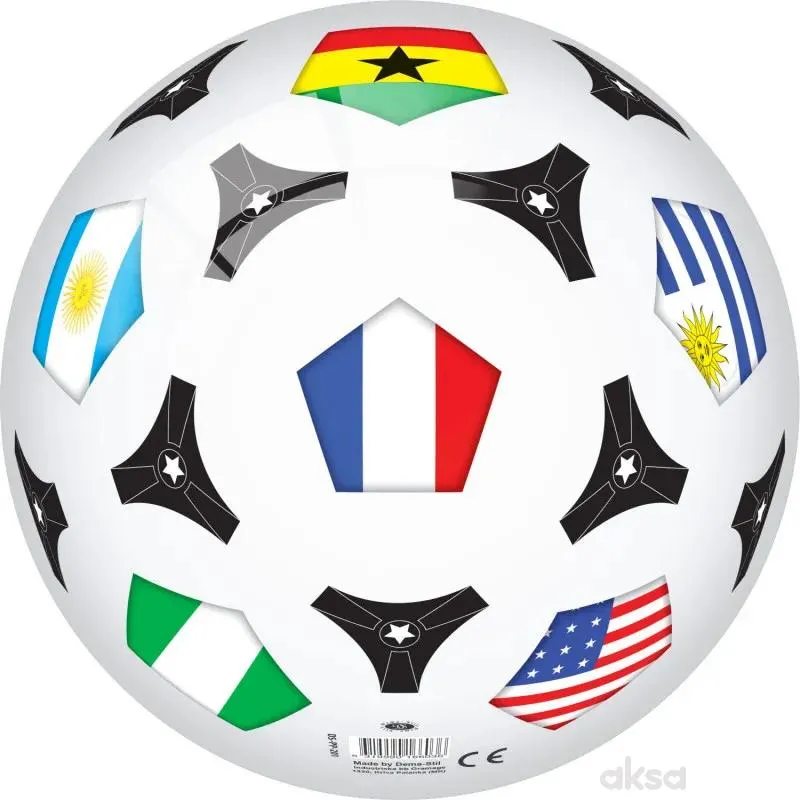 Dema stil lopta za fudbal, bela 23cm