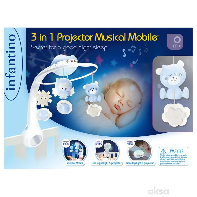 INFANTINO muzička vrteška 3U1 plava 048961