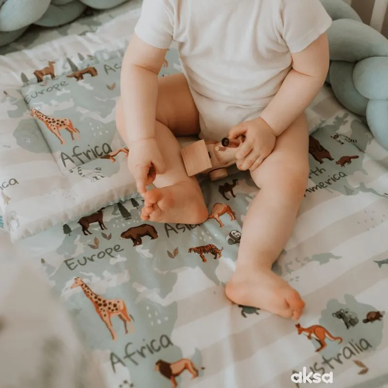 Baby Textil posteljina Mapa sveta 4/1, 80x120cm