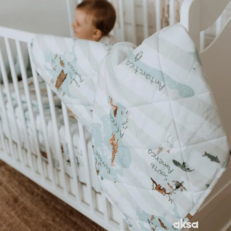 Baby Textil posteljina Mapa sveta 4/1, 80x120cm