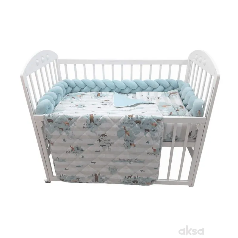 Baby Textil posteljina Mapa sveta 4/1, 80x120cm