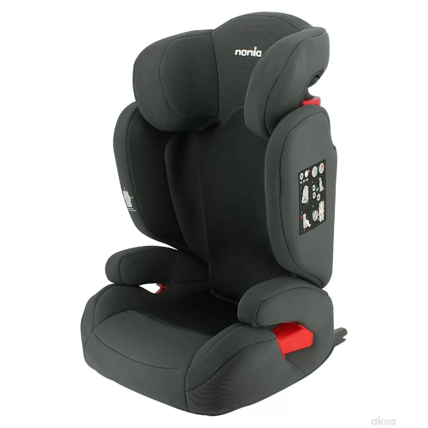 Nania a-s Flash i-fix 2/3 (15-36kg), Grey