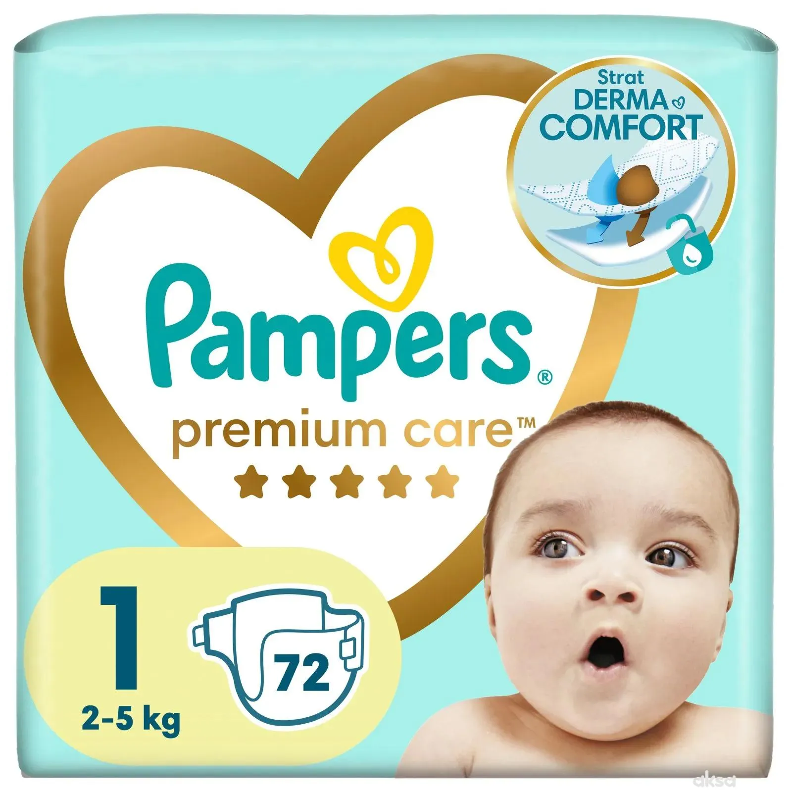 Pampers pelene premium care VP 1newborn 2-5kg72    