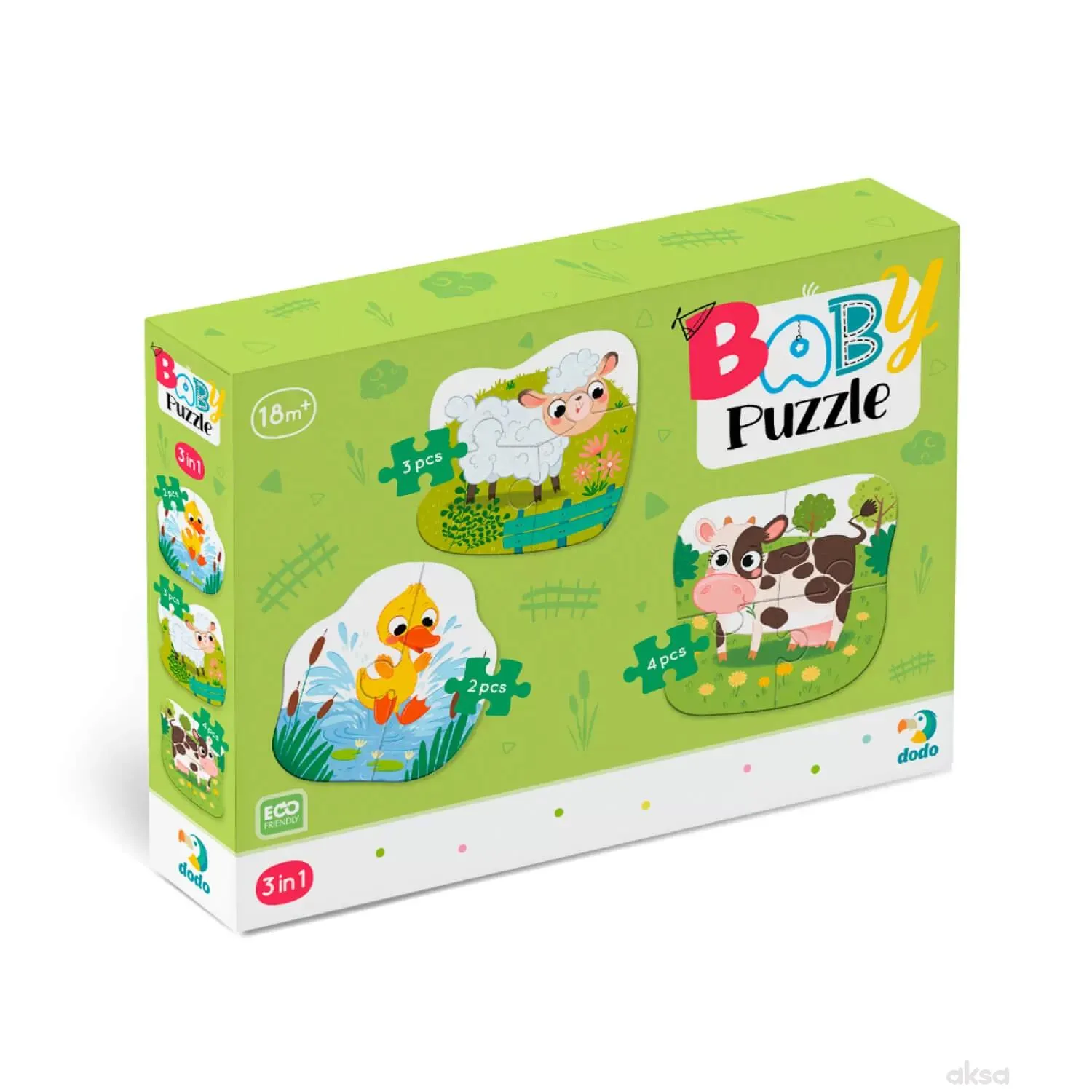 Dodo puzzle 3u1 životinje na farmi 