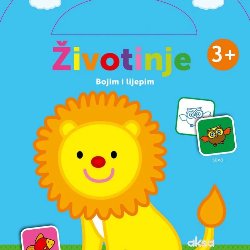 Malik knjiga Zalijepi i oboji -Životinje 3+ zelena