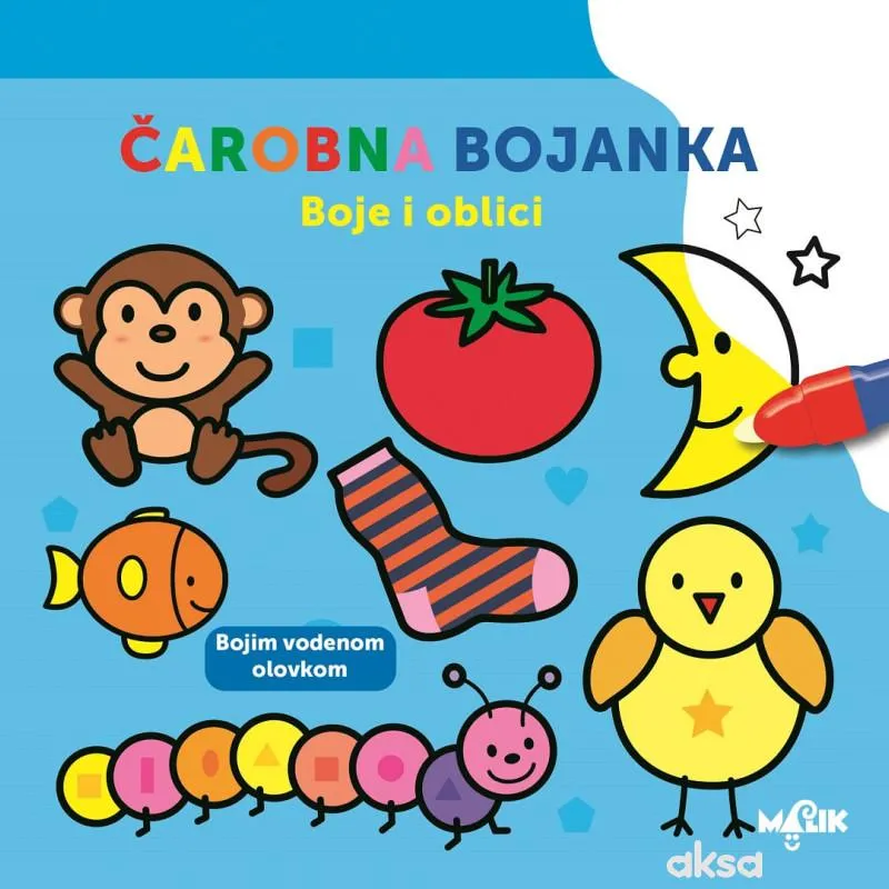 Malik knjiga Čarobna bojanka - boje i oblici 