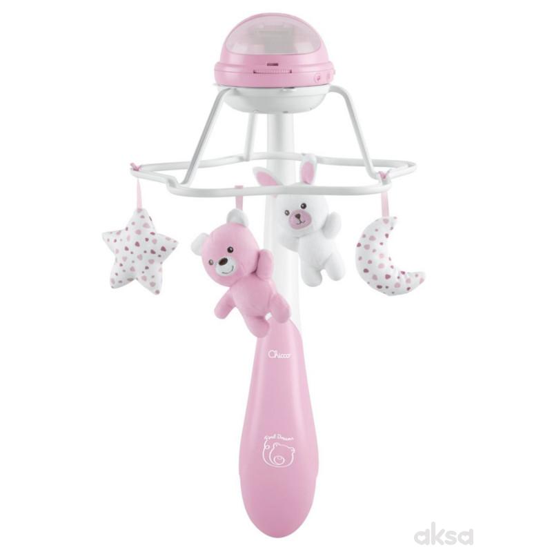 Chicco muzička vrteška sa dugom, roze 