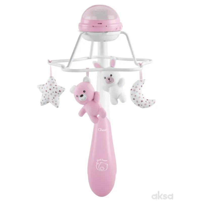 Chicco muzička vrteška sa dugom, roze