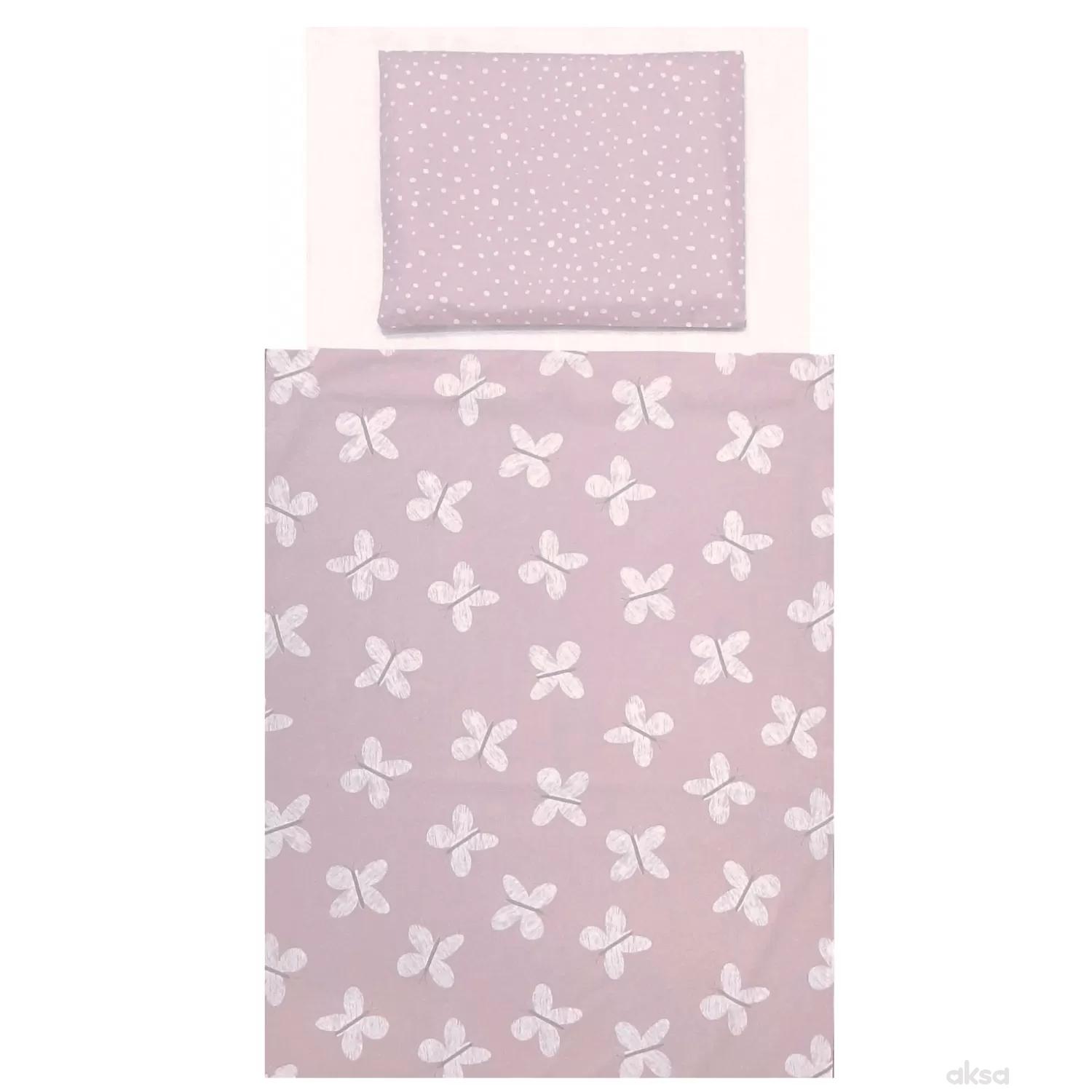 Baby Textil posteljina Leptirići 3/1, 80x120cm 