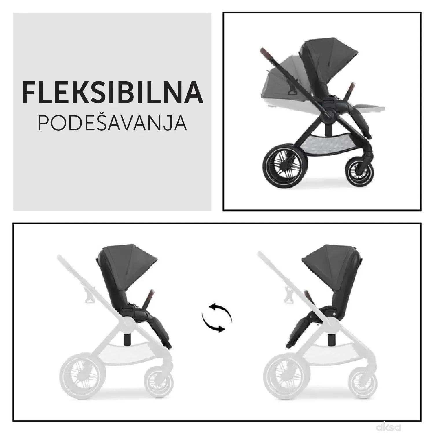 Hauck kolica Walk N Care, Dark Grey