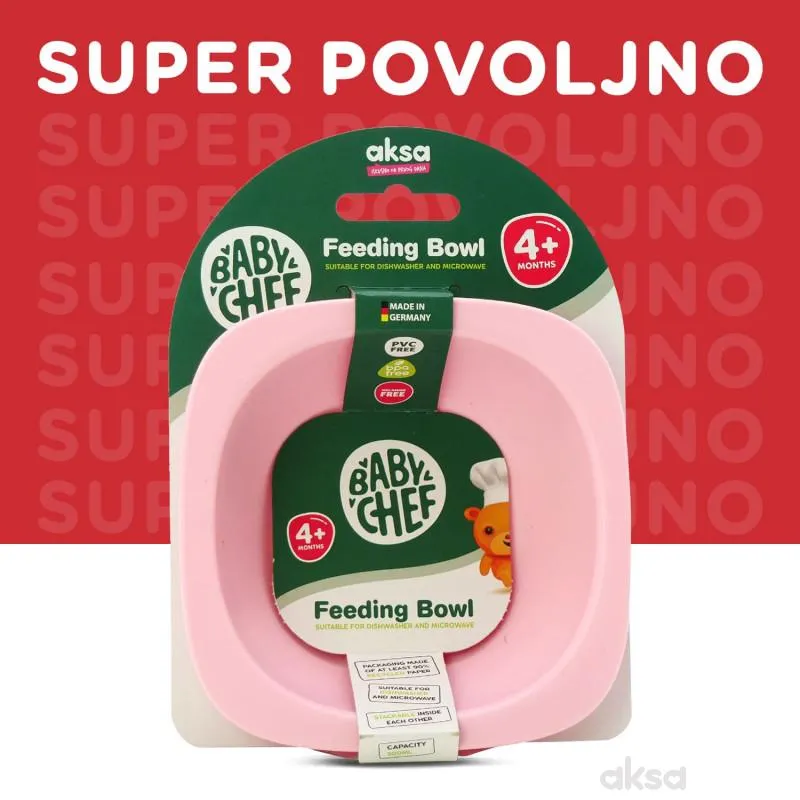 Baby Chef činija roze 2kom 