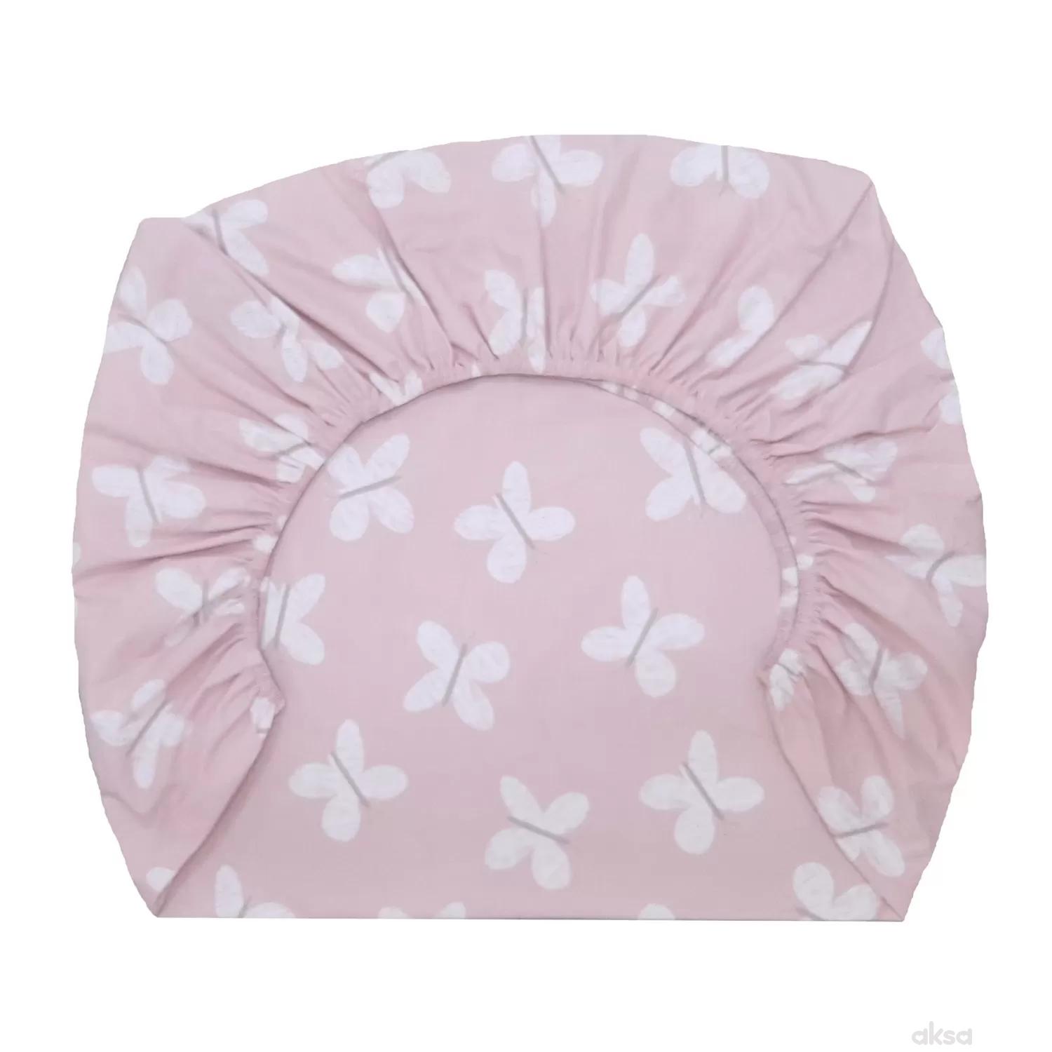 Baby Textil čaršav sa lastišom Leptirići, 60x120 