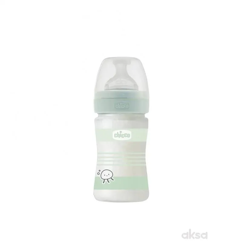 Chicco WB staklena flašica 150ml, silikon,uni. 