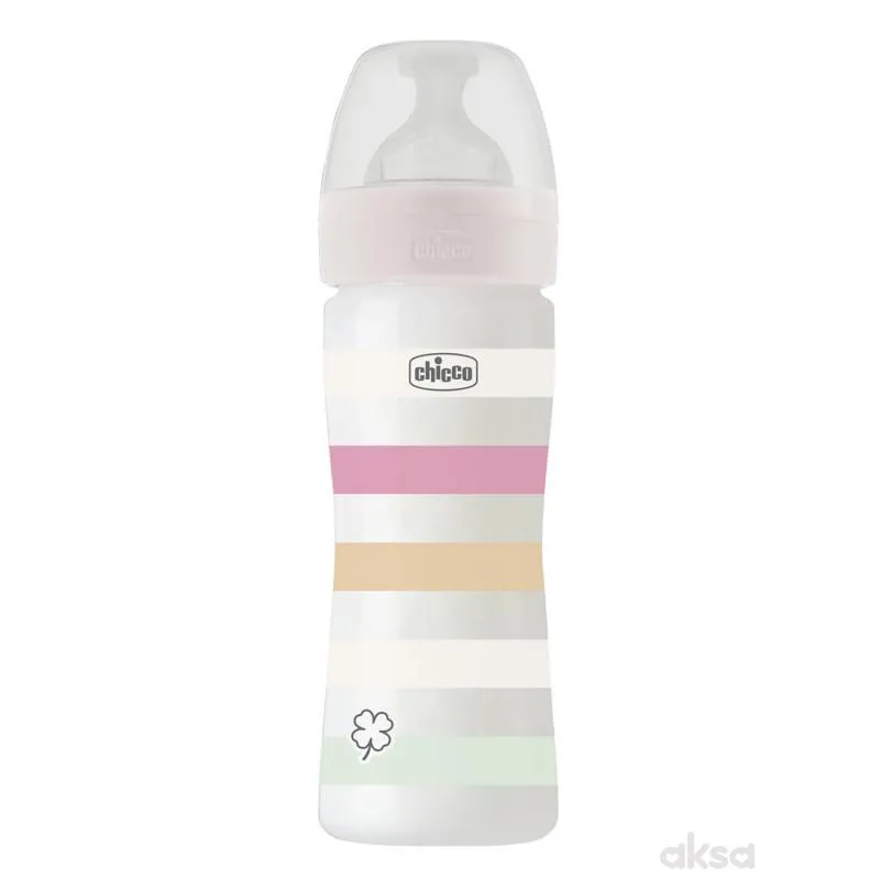 Chicco WB plastična flašica 250ml, silikon,dev. 