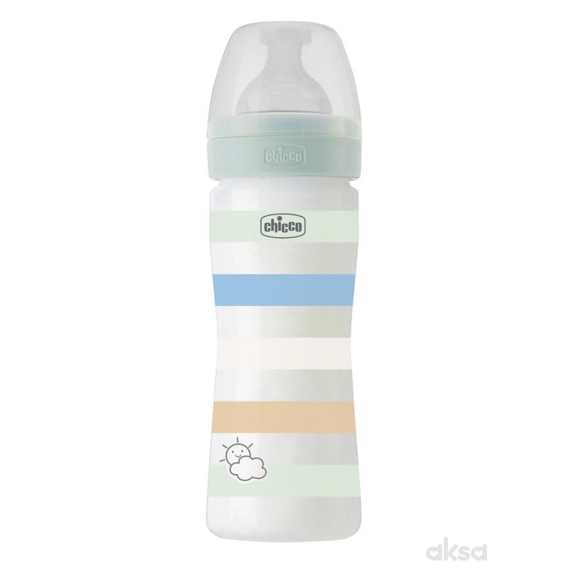 Chicco WB plastična flašica 250ml, silikon,deč. 