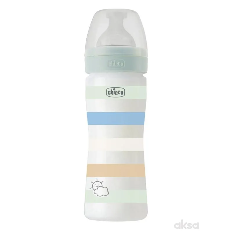 Chicco WB plastična flašica 250ml, silikon,deč. 
