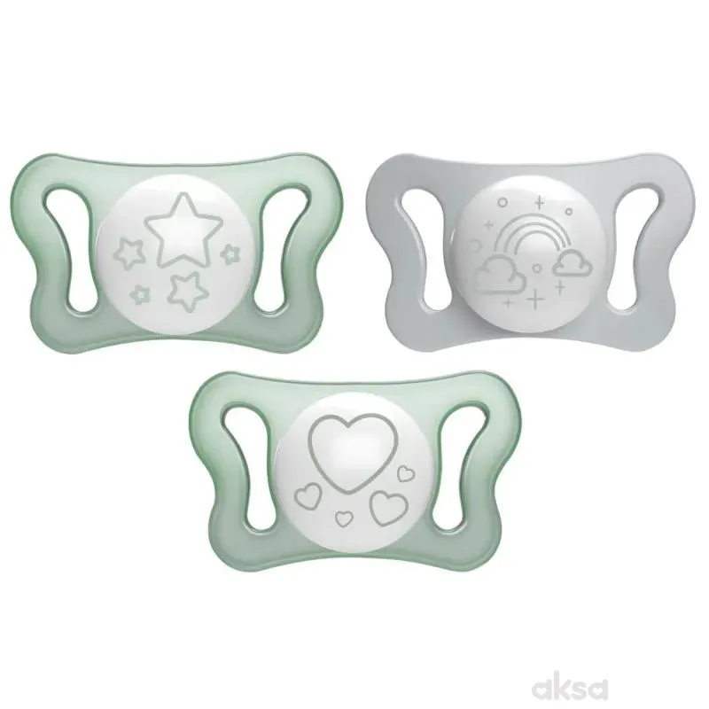 Chicco laža Micro noćna,silikon,0-2m,2 kom