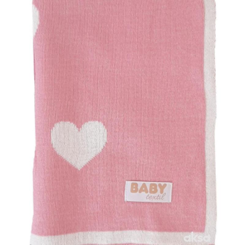 Baby textil ćebe Srculenca, 90x80cm 