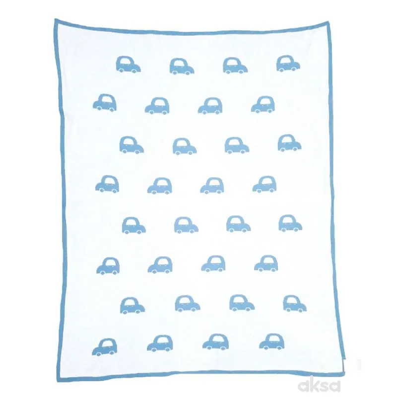 Baby textil ćebe Autići, 90x80cm