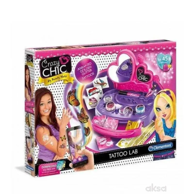 CRAZY CHIC GLITTER TATOO SET 