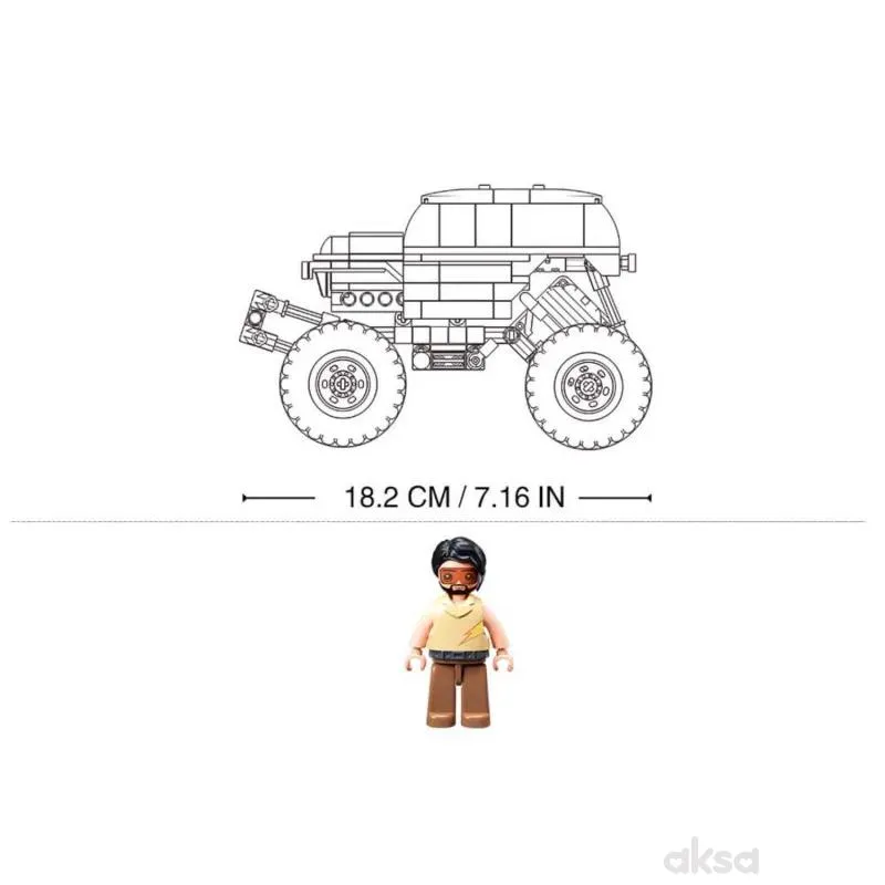 Sluban kocke, vozilo off road zeleni