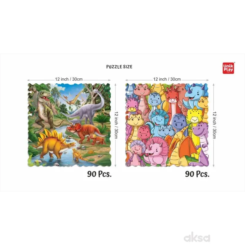 UnikPlay šašave puzzle Dino - krupni el. 