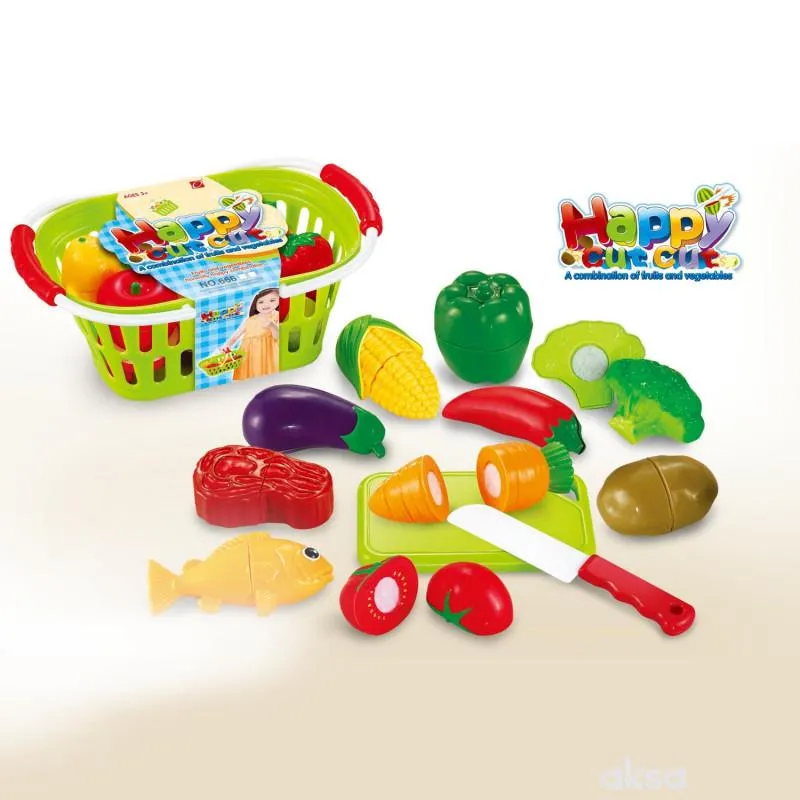 HK Mini set voća i provrća sa korpom, 12 el