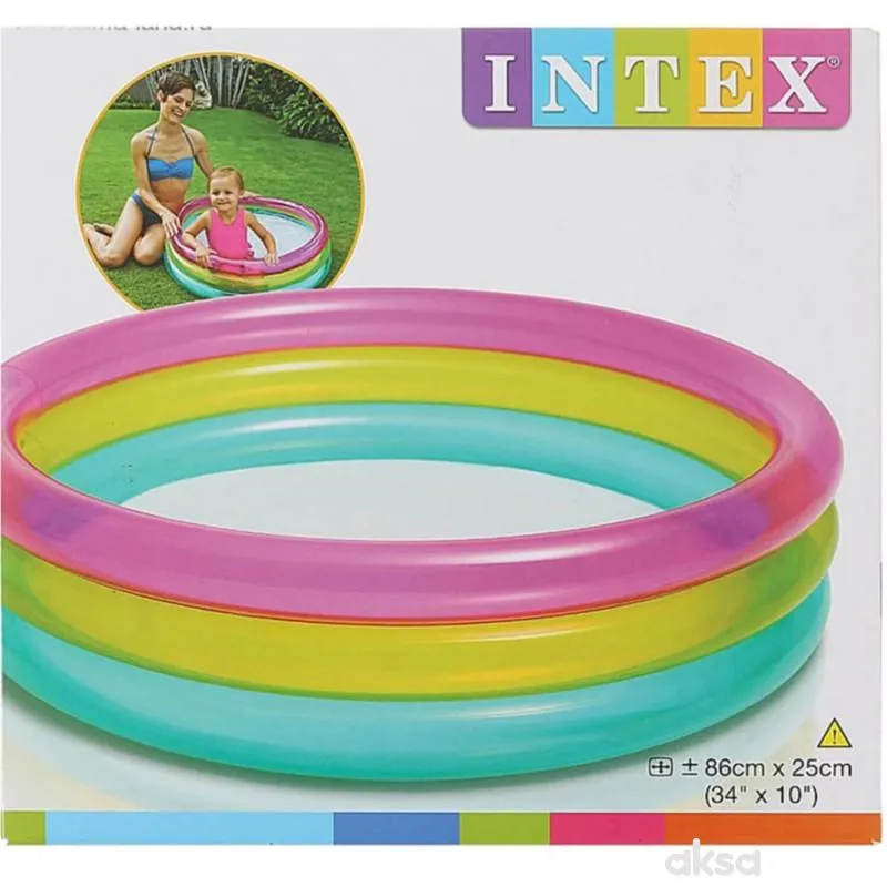 Intex dečiji bazen-tri prstena u bojama duge