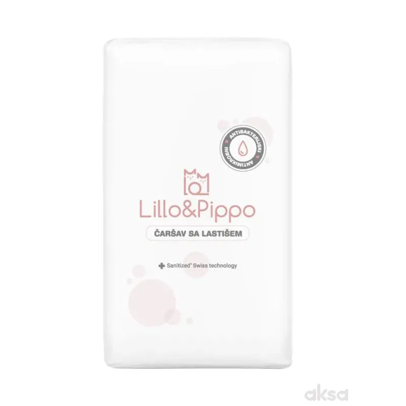 Lillo&Pippo antibakterijski čaršav lastiš 60x120