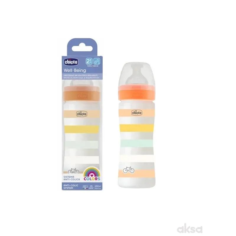 Chicco WB plastična bočica 250ml, sil,2m+,neutral 