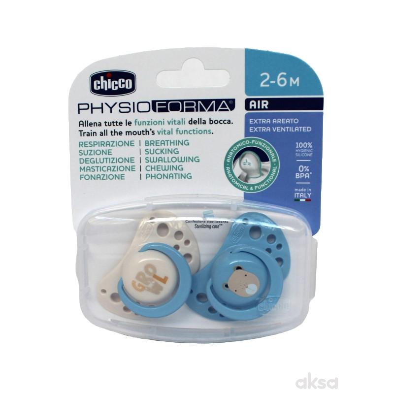 Chicco duda Physio Air sil. plava, 2-6m, 2kom 