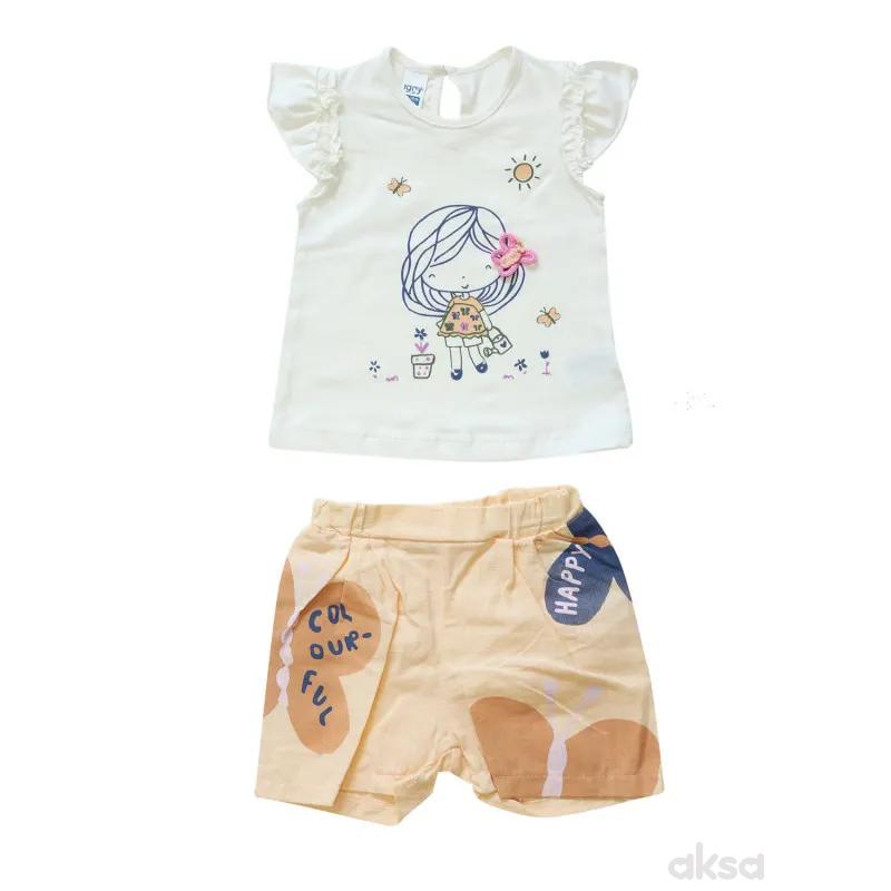 Iggy komplet 2/1 (majica kr, šorts), devojčice 