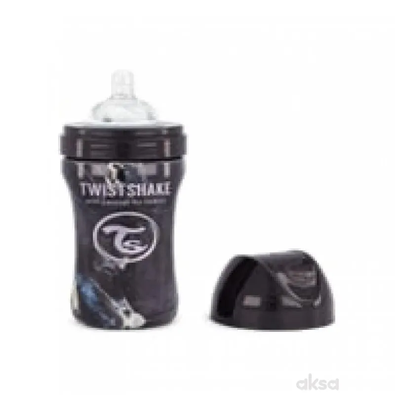 TS flasica anti-colic stainless marble black330ml