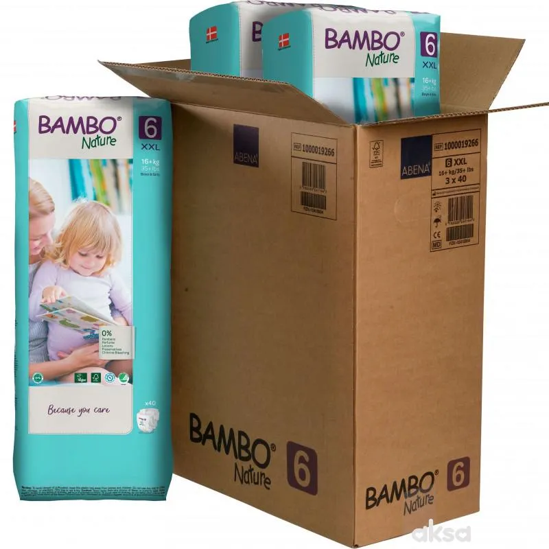 Bambo pelene mega box 6, 16 + kg, 120 kom