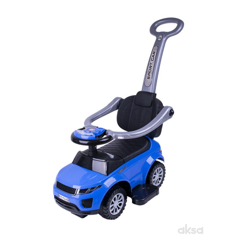 Jungle guralica sa rucicom ride on car plava 