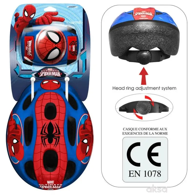 Stamp kaciga 53-56cm sa štitnicima, Spiderman 